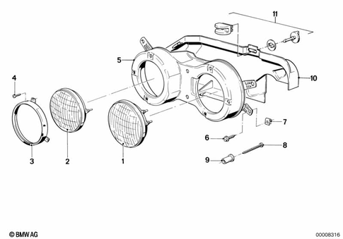 Headlight for 1985 BMW 735i #0