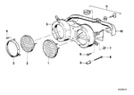 63121362477 - Lighting: Glass Holding Frame for BMW Image