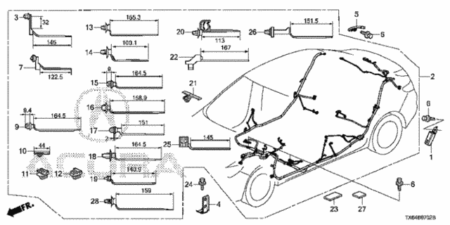 Wire Harness (3) for 2014 Acura ILX #0