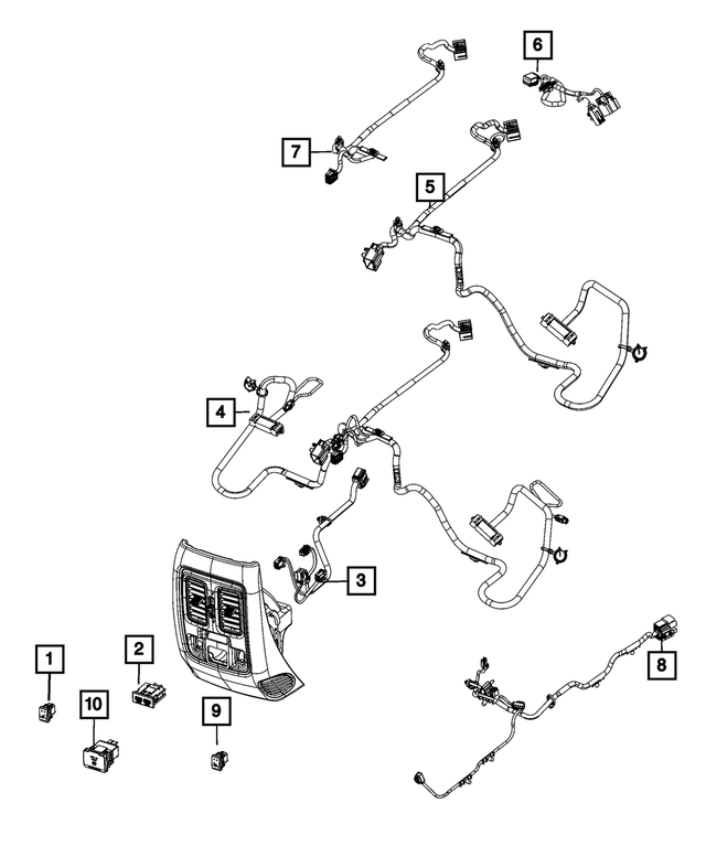 68467436AA - Electrical: Console Wiring for Mopar Image image