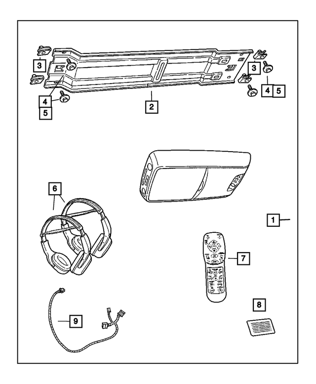 82210051AB - Mopar Accessories - Component Parts: Monitor With Dvd Media System for Mopar Image
