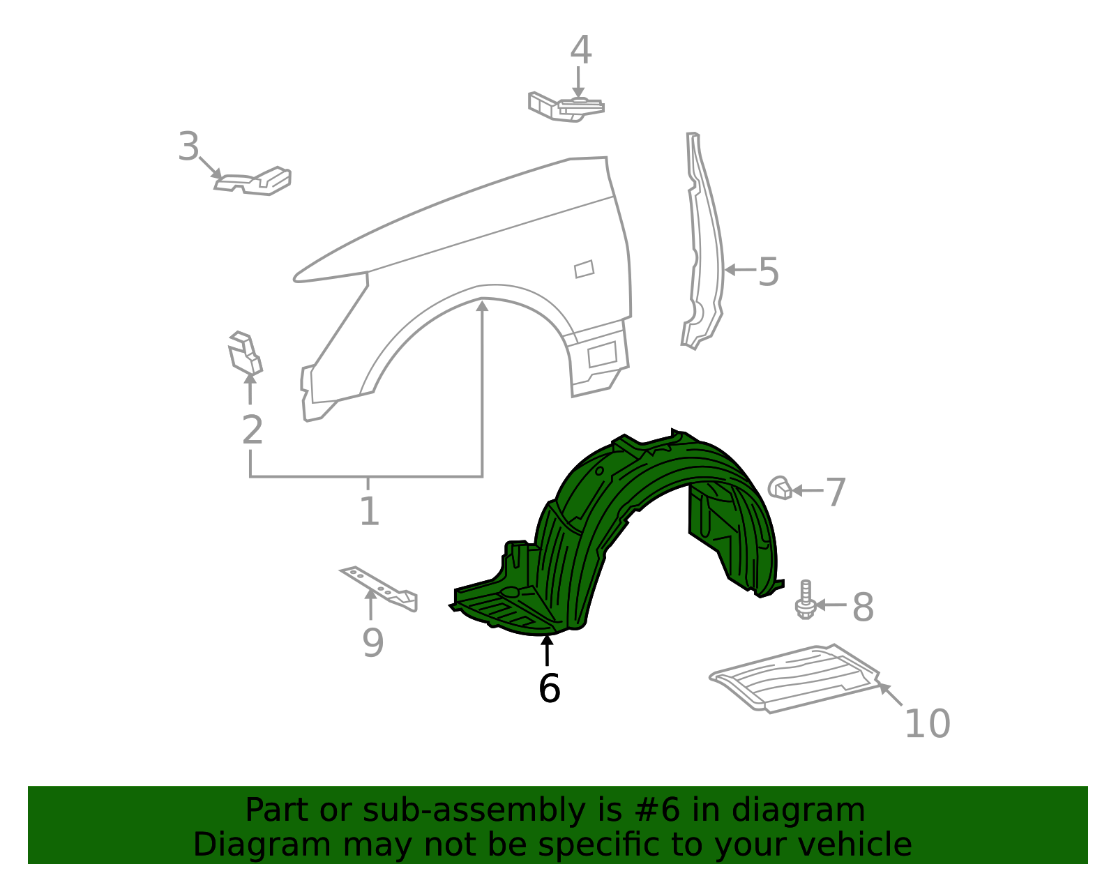 Fenders For Lexus LS430 01-03 Lexus LS430 XF30 Front Right Passenge Side  Fender Liner Splash Hoods For Lexus LS430
