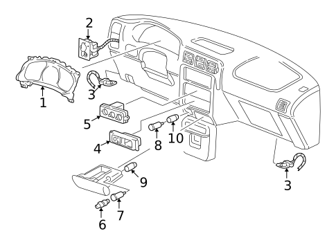Cluster & Switches for 2000 Pontiac Montana #0