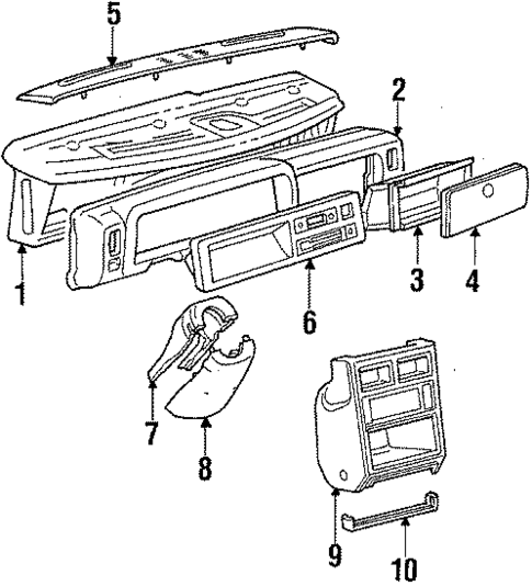 Instrument Panel for 1985 Dodge Power Ram 50 #0