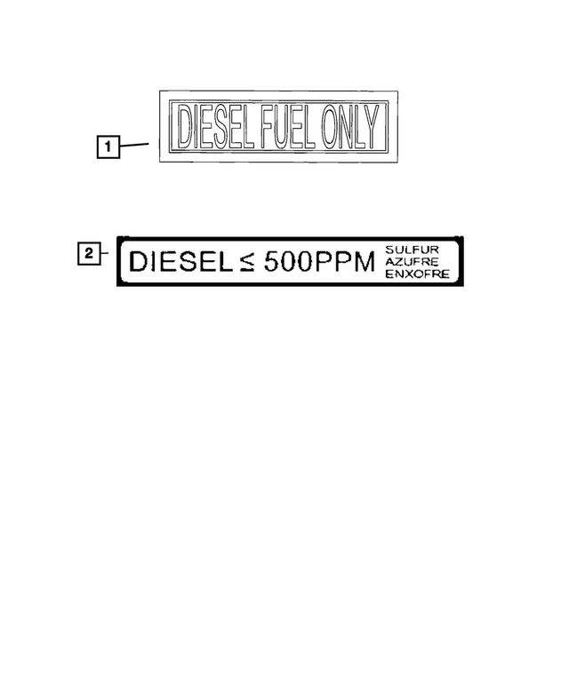 68235715AB - Labels: Diesel Fuel Only Label for Mopar Image image