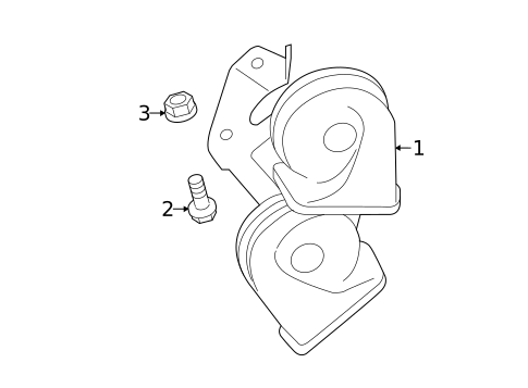 Horn for 2014 Ford C-Max #0