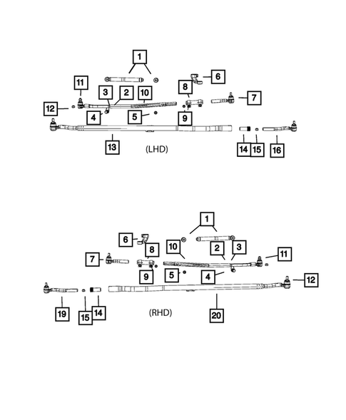 Steering Linkage, and Steering Shock for 2012 Jeep Wrangler #0