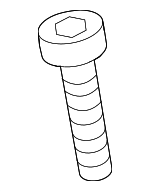 WHT003682 - Electrical: Outer Belt Assembly Screw for Volkswagen: Arteon, Atlas, Atlas Cross Sport, Beetle, CC, e-Golf, Eos, Golf, Golf Alltrack, Golf R, Golf SportWagen, GTI, Jetta, Passat, Rabbit, Taos, Tiguan, Tiguan Limited Image