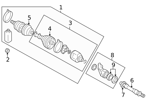 Drive Axles for 2003 Mitsubishi Galant #0
