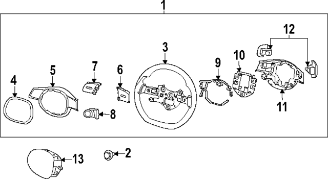 56110GI070YGN - : Steering Wheel for Hyundai Image