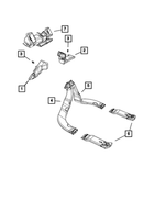 68245119AA - Air Conditioners and Heaters: Floor Adaptor Duct for Dodge: Hornet | Fiat: 500X | Jeep: Renegade Image