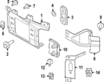 PC3Z17B837A - Body: Mount Bracket for Ford: F-250 Super Duty, F-350 Super Duty, F-450 Super Duty Image