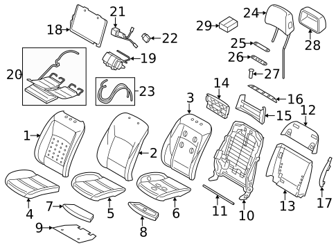 Front Seat Components for 2014 BMW 750Li #0
