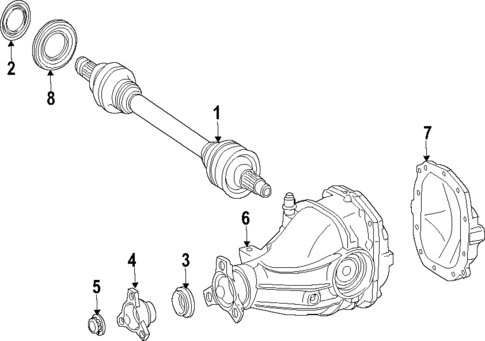 Rear Axle for 2014 Mercedes-Benz C63 AMG #0