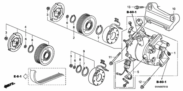 A/C Compressor (2.0L) for 2007 Honda Civic #0