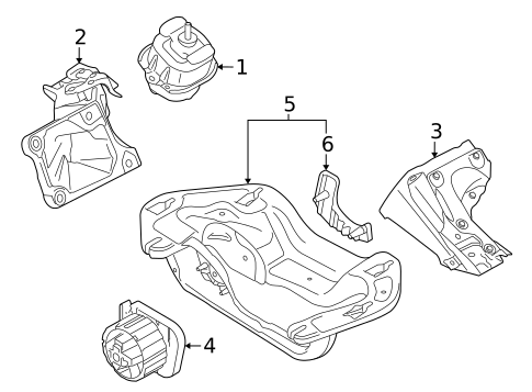 Engine & Trans Mounting for 2014 BMW X6 #0