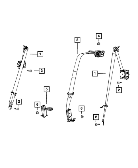 Seat Belts for 2016 Dodge Charger #1