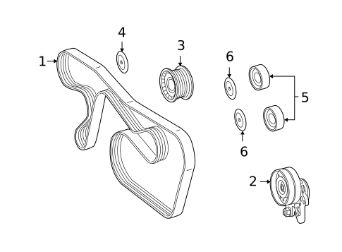 Belts & Pulleys for 2013 Mercedes-Benz S 65 AMG&reg; #0