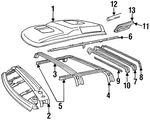 Roof & Components for 1995 Land Rover Discovery #0