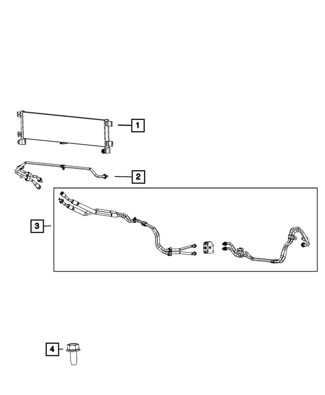 68591791AA - : Oil Cooler Pressure And Return Hose And Tube for Mopar Image