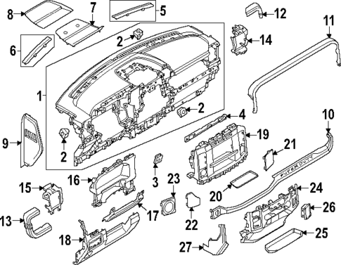 Instrument Panel Components for 2025 Ford F-250 Super Duty #0