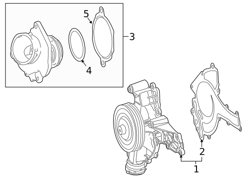 WATER PUMP for 2013 Mercedes-Benz E 350 #2