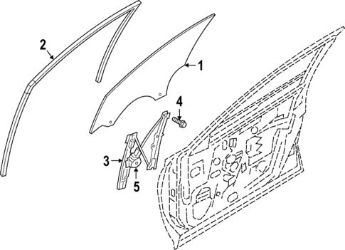 Glass - Front Door for 2025 INFINITI QX55 #0