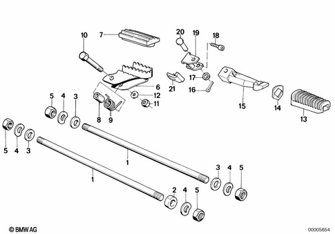 Footrests for 1986 BMW-Motorrad R 80 G/S #0