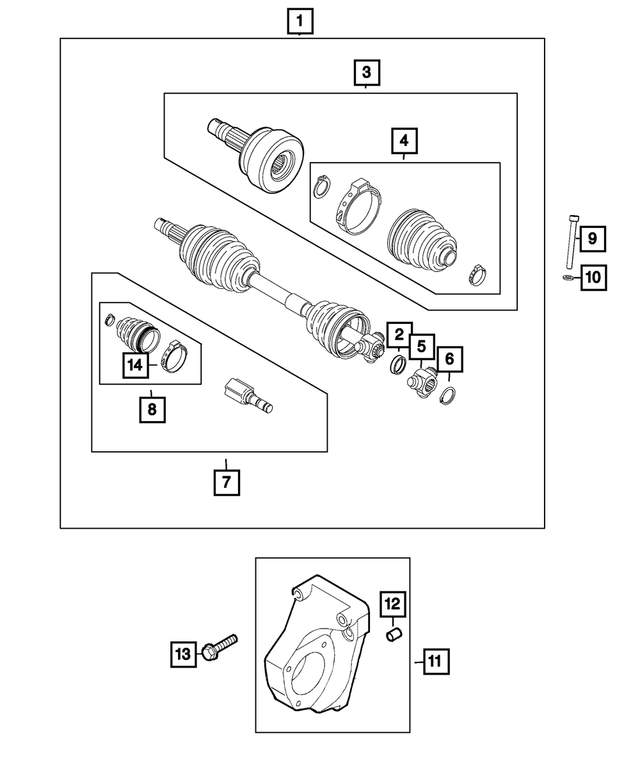 6106360AA - Differential and Drive Line: Hex Head Bolt for Mopar Image