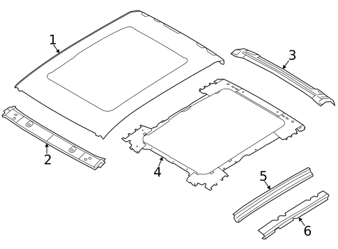 Roof & Components for 2023 Nissan TITAN #1