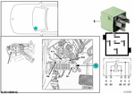 61368373700 - Vehicle Electrical System: Relay, Make Contact, White Green for BMW Image