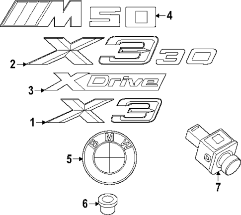 Exterior Trim - Lift Gate for 2025 BMW X3 #0