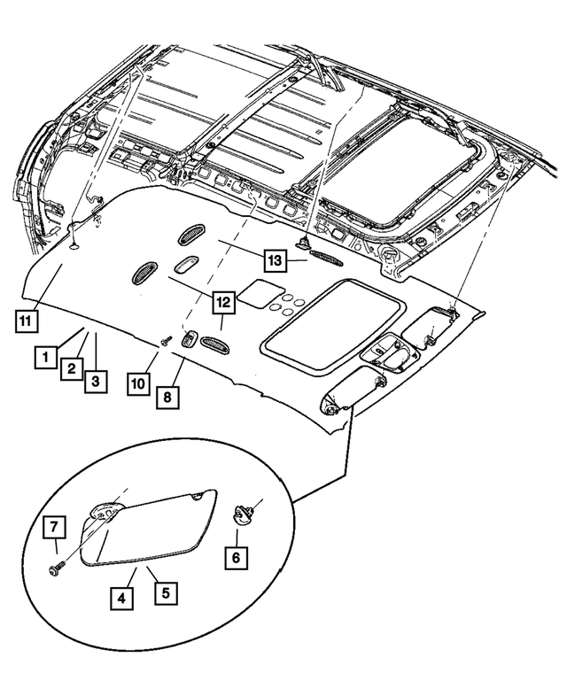 ZC36BD1AC - Interior Trim: Visor, Right for Mopar Image