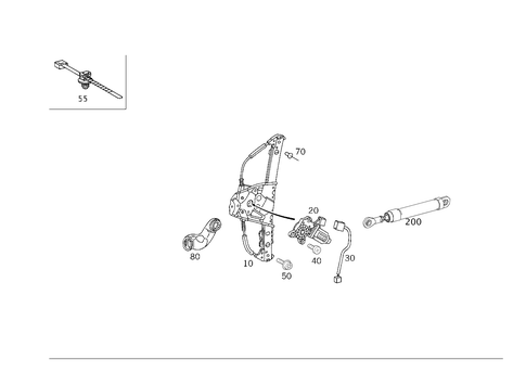 Window Regulator for 2001 Mercedes-Benz S430 #1