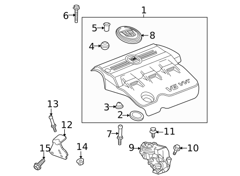 Engine Appearance Cover for 2012 Cadillac SRX #0