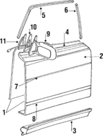 6925747 - Body: Door Shell for Saab: 900 Image
