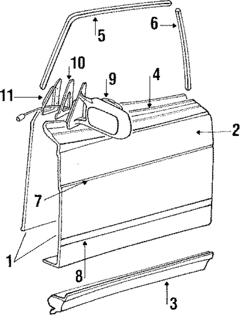 Outside Mirrors for 1990 Saab 900 #0