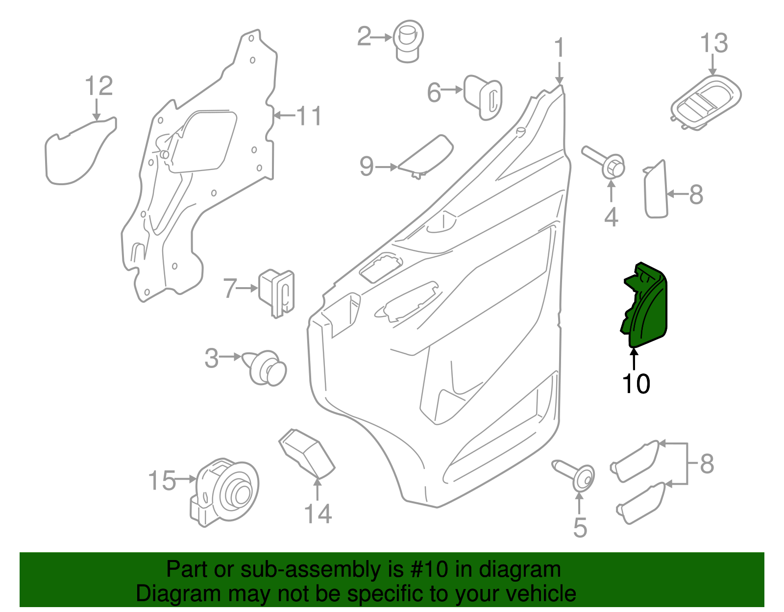 thumbnail image 2 of Ford Mustang Door Interior Reflector - 6R3Z6323820A | Sheehy Ford 2 of 11