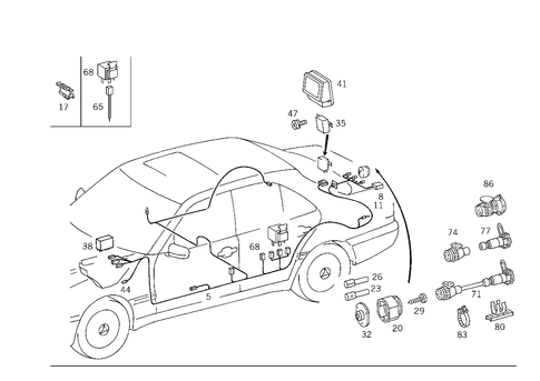 Electrical Parts Used for Trailer Coupling for 1999 Mercedes-Benz C43 AMG #0