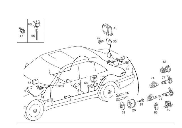2025408134 - Trailer Coupling: Electric Line for Mercedes-Benz: C220, C230, C280, C43 AMG Image image