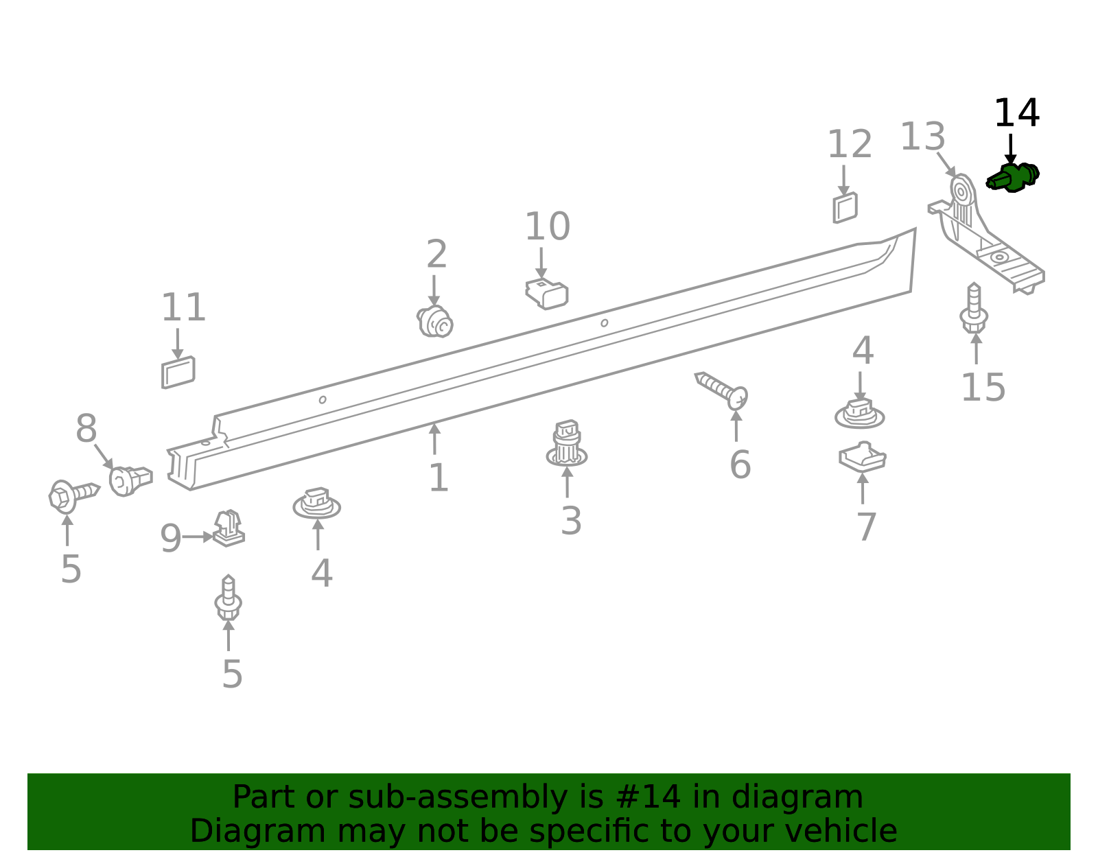90467-07222 - Rocker Panel Molding Extension Clip 2016-2024 Toyota