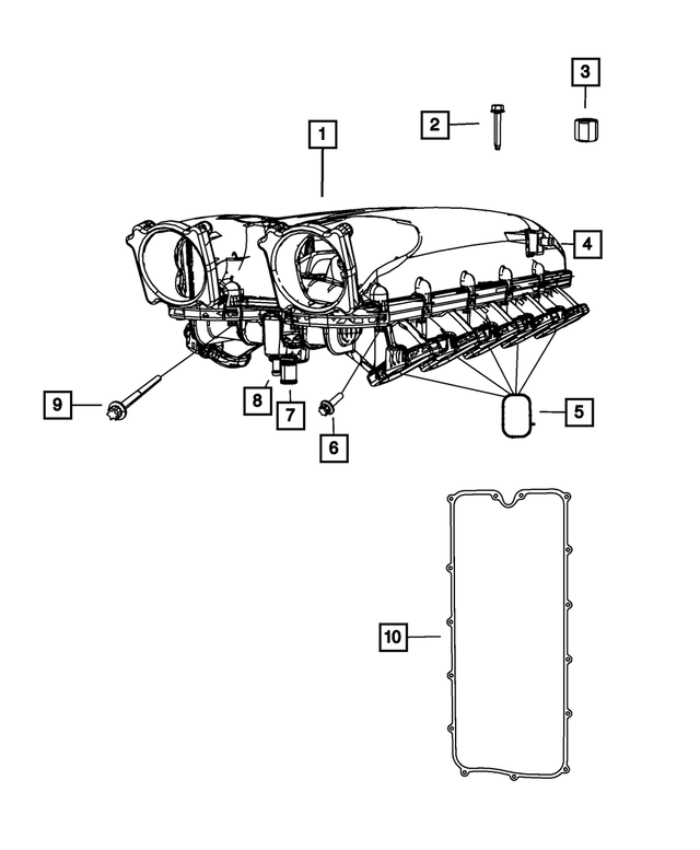 5037784AD - 8.4L Gas; Engine: Intake Manifold for Mopar Image