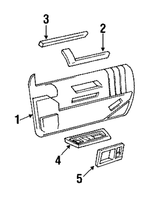 Interior Trim - Front Door for 1995 Oldsmobile Cutlass Supreme #1