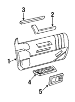 10237618 - Body: Front Door Trim for Oldsmobile: Cutlass Supreme Image