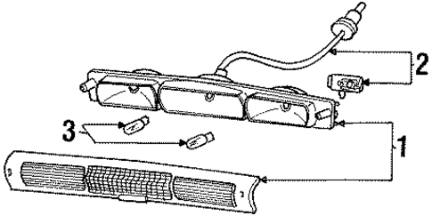 High Mounted Stop Lamp for 1997 Ford F-250 HD #1