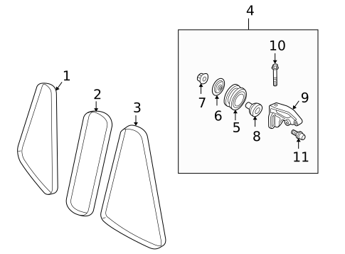 Belts & Pulleys for 2004 Mazda Miata #0