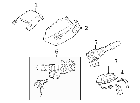 Shroud, Switches & Levers for 2020 Lexus GX460 #0
