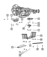 4578844AA - 545RFE; 5-Speed; Automatic Transmission: Transmission Mount Bracket for Mopar Image