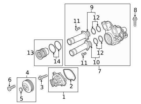 Water Pump for 2017 Porsche Cayenne #8