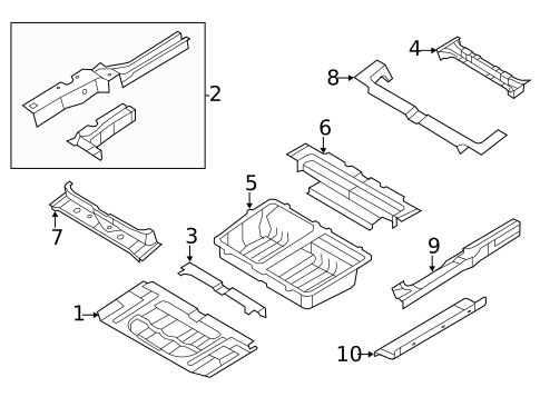Floor & Rails for 2010 Volkswagen Routan #0